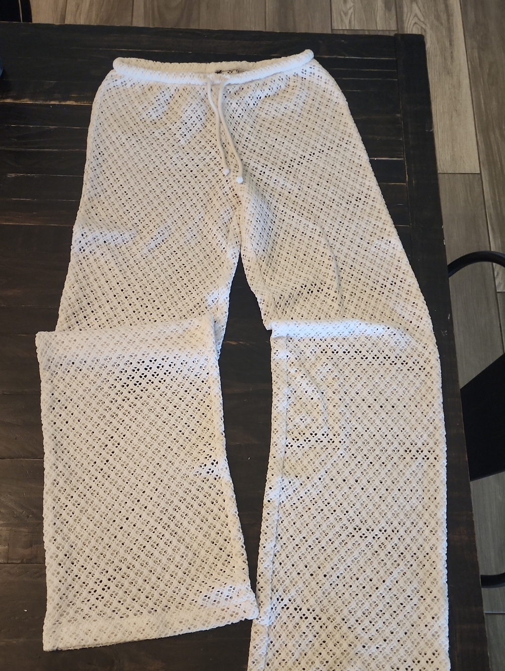 Womens White Crochet Beach Pants - Brand Unknown